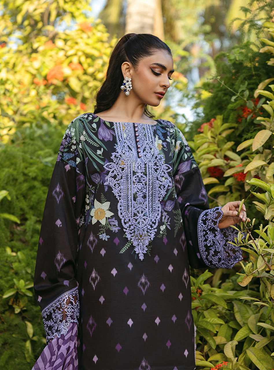 3 Piece Printed and Embroidered Lawn with Lawn Dupatta ZC 03